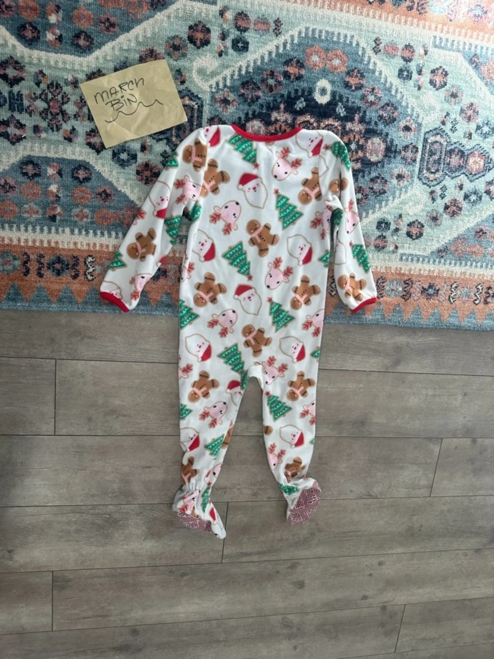 Carter's Christmas Footie Pajamas 3T Toddler Unisex Fleece Holiday